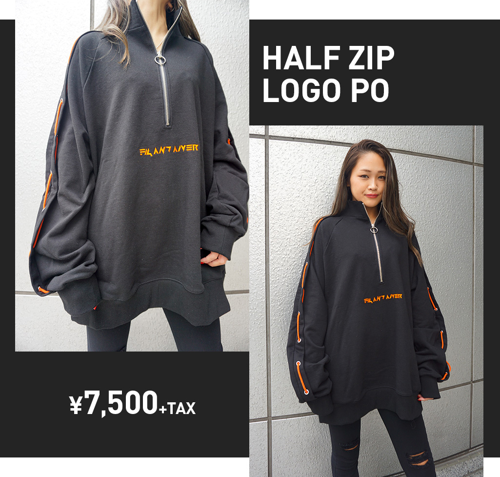 HALF ZIP LOGO PO &yen;7,500+TAX